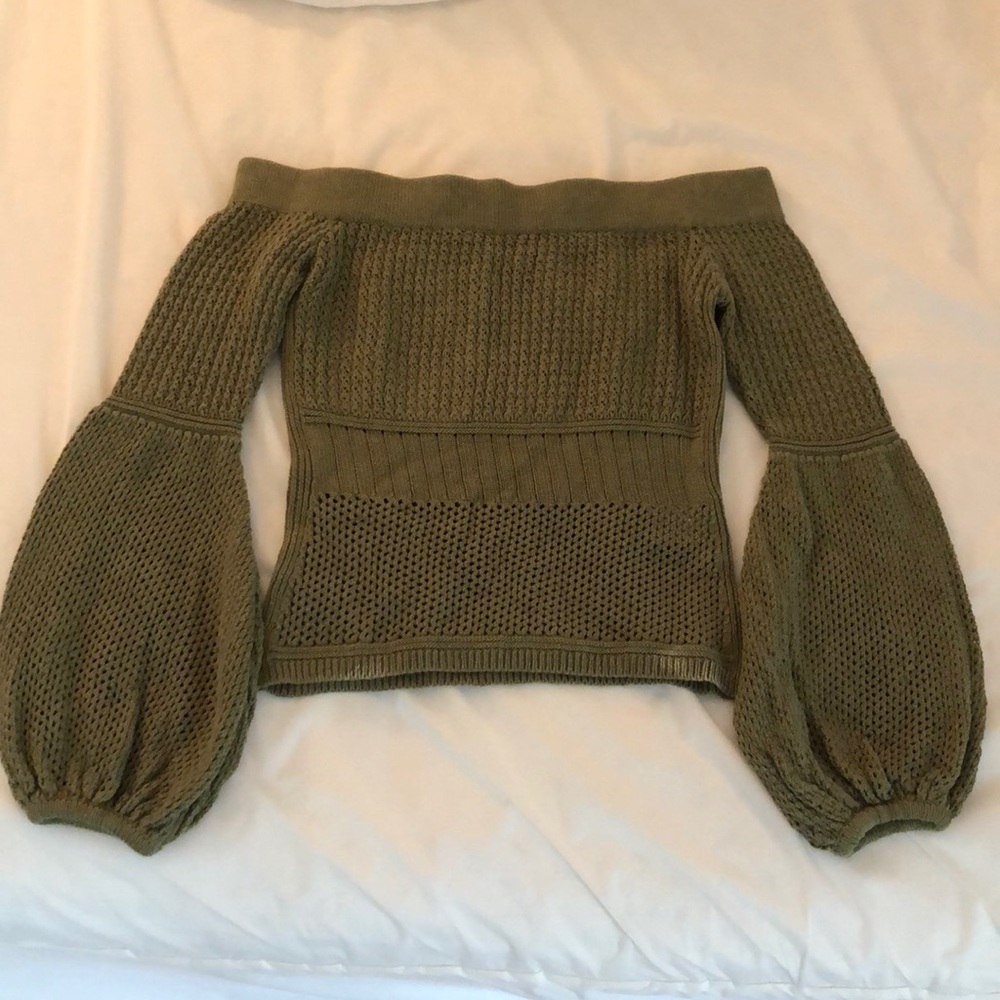 FINDERS KEEPERS knit off the shoulder sweater